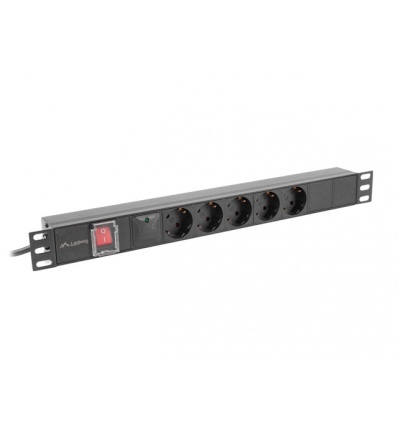 NAPÁJECÍ LIŠTA PDU 19" LANBERG 1U 10A 5X SCHUKO 2M