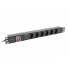 NAPÁJECÍ LIŠTA PDU 19" LANBERG 1U 16A 6X 230V SCHU