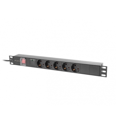 NAPÁJECÍ LIŠTA PDU 19" LANBERG 1U 16A 5X 230V SCHU