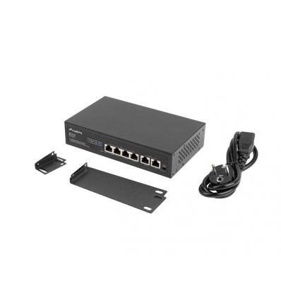 SWITCH LANBERG 4X 100MB POE+/2X 100MB UNMANAGED RA