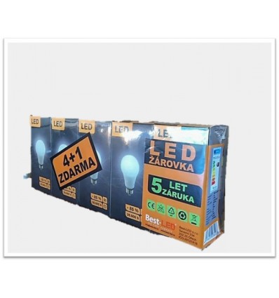 LED žárovky, 5pack, 9W, 820 lm, teplá bílá