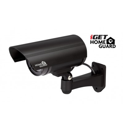 iGET HGDOA5666 - atrapa/maketa bezpečnostní CCTV kamery, blikající črv. LED,4x nálepka CCTV varování