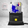 AXAGON CRE-SM2, USB-A StandReader 4-slot čtečka Smart card (eObčanka) + SD/microSD/SIM, kabel 1.3 m
