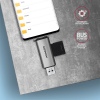 AXAGON CRE-SAC, USB3.2 Gen 1 Type-C + Type-A externí čtečka karet SD/microSD, podpora UHS-I