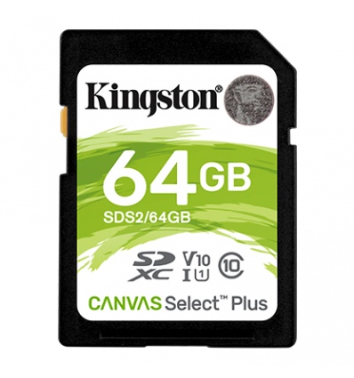Kingston Canvas Select Plus U1/SDXC/64GB/100MBps/UHS-I U1 / Class 10