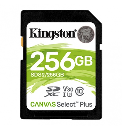 Kingston Canvas Select Plus U3/SDXC/256GB/100MBps/UHS-I U3 / Class 10