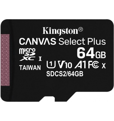 Kingston Canvas Select Plus A1/micro SDXC/64GB/100MBps/UHS-I U1 / Class 10