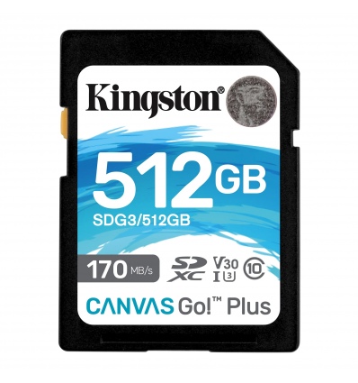 Kingston Canvas Go Plus/SDXC/512GB/170MBps/UHS-I U3 / Class 10