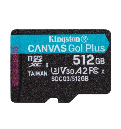Kingston Canvas Go Plus A2/micro SDXC/512GB/170MBps/UHS-I U3 / Class 10