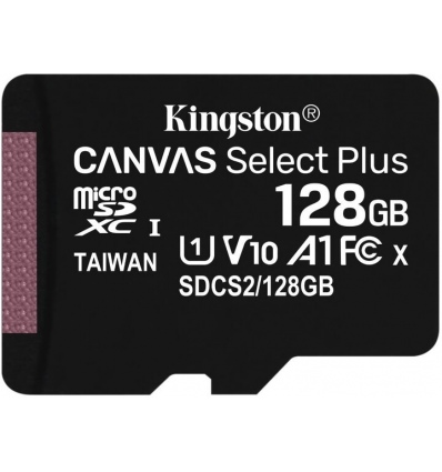 Kingston Canvas Select Plus A1/micro SDXC/128GB/100MBps/UHS-I U1 / Class 10