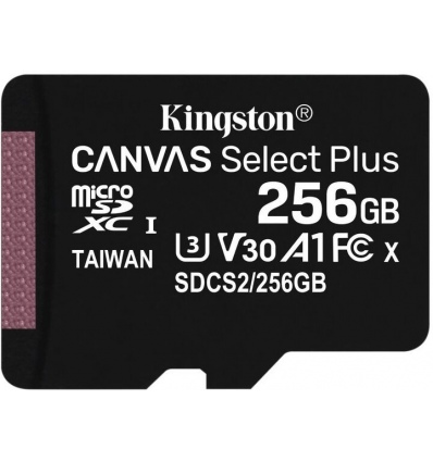 Kingston CANVAS SELECT PLUS/micro SDXC/256GB/100MBps/UHS-I U3 / Class 10