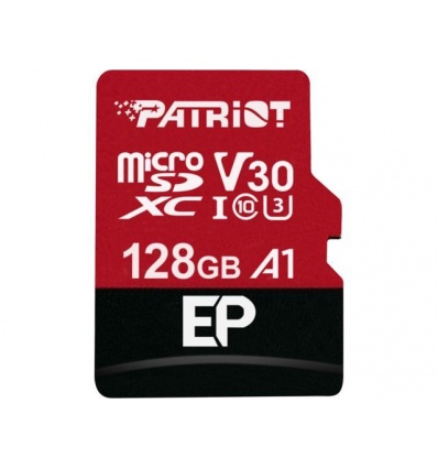 Patriot V30 A1/micro SDXC/128GB/100MBps/UHS-I U3 / Class 10/+ Adaptér