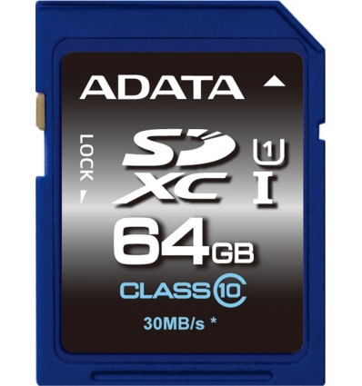 ADATA/SDXC/64GB/50MBps/UHS-I U1 / Class 10