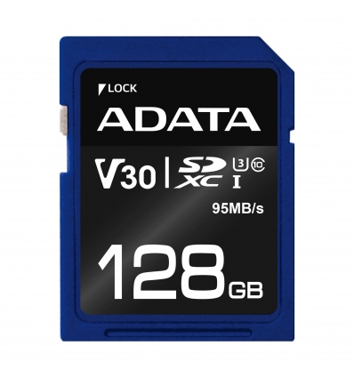 ADATA V30S/SDXC/128GB/95MBps/UHS-I U3 / Class 10