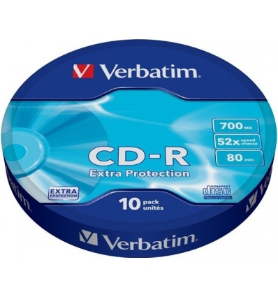 VERBATIM CD-R Verbatim DL 700MB 52x Extra protection 10-spindl RETAIL