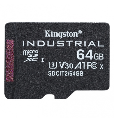 Kingston Industrial/micro SDHC/64GB/100MBps/UHS-I U3 / Class 10