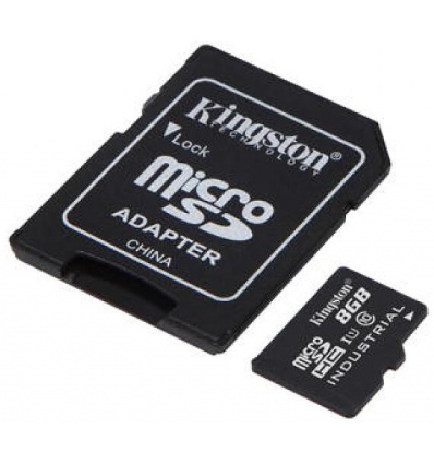 Kingston Industrial/micro SDHC/8GB/100MBps/UHS-I U3 / Class 10/+ Adaptér