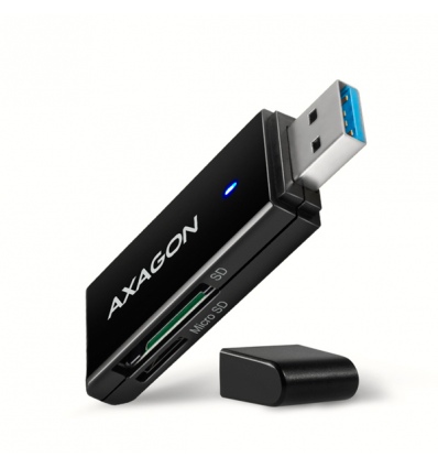 AXAGON CRE-S2N, USB-A 3.2 Gen 1 - SUPERSPEED čtečka karet, 2-slot & lun SD/microSD, podpora UHS-I