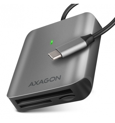 AXAGON CRE-S3C, USB-C 3.2 Gen 1 - SUPERSPEED čtečka karet 3-slot & lun SD/microSD/CF, podpora UHS-II