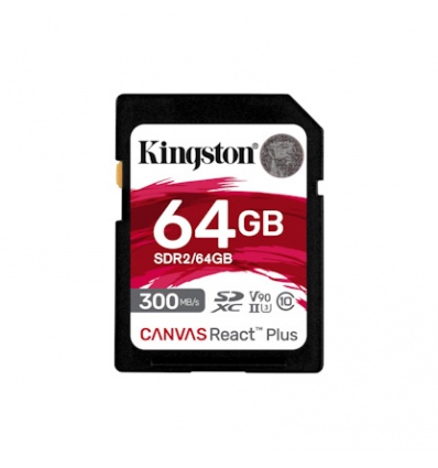 Kingston Canvas React Plus/SDHC/64GB/300MBps/UHS-II U3 / Class 10