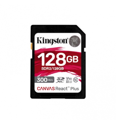 Kingston Canvas React Plus/SDHC/128GB/300MBps/UHS-II U3 / Class 10