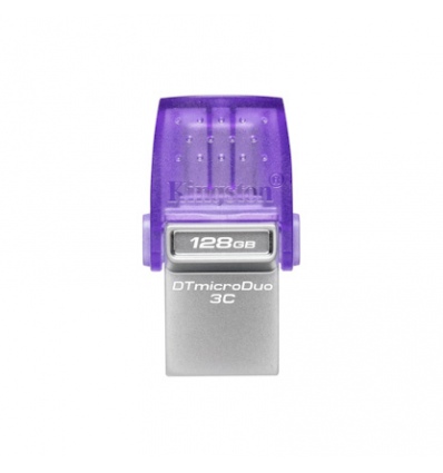 Kingston DataTraveler MicroDuo 3C/128GB/200MBps/USB 3.2/USB-A + USB-C/Fialová