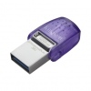 Kingston DataTraveler MicroDuo 3C/128GB/200MBps/USB 3.2/USB-A + USB-C/Fialová