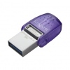 Kingston DataTraveler MicroDuo 3C/256GB/200MBps/USB 3.2/USB-A + USB-C/Fialová