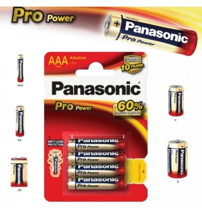 Alkalická baterie AAA Panasonic Pro Power LR03 4ks