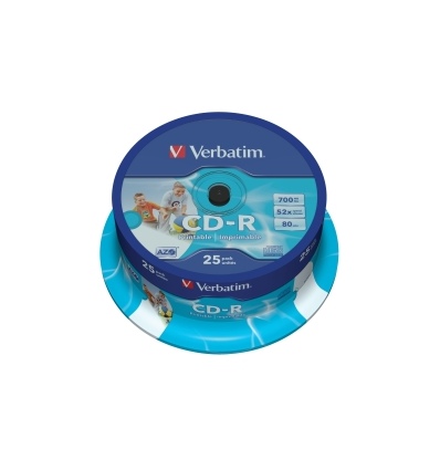 VERBATIM CD-R(25-Pack)Spindle/Printable/52x/700MB