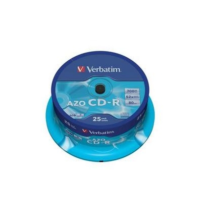 VERBATIM CD-R(25-Pack)Cake/Crystal/52x/700MB