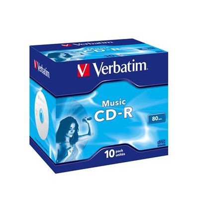 VERBATIM CD-R(10-pack)AudioLiveit!/Color/Jewel/80m