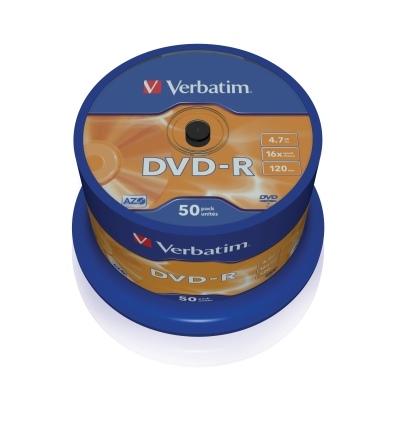 VERBATIM DVD-R(50-Pack)Spindl/MattSlvr/16x/4.7GB