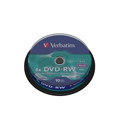 VERBATIM DVD-RW(10-Pack)Spindle4x/DLP/4.7GB