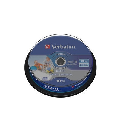 VERBATIM BD-R SL (6x, 25GB),printable, 10 cake