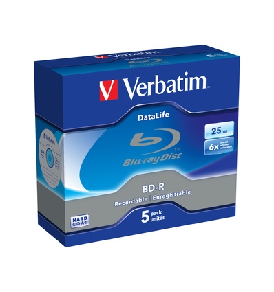 VERBATIM BD-R SL (6x, 25GB),NON-ID, 5ks/pack