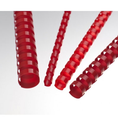 Plastové hřbety 10 mm, červené