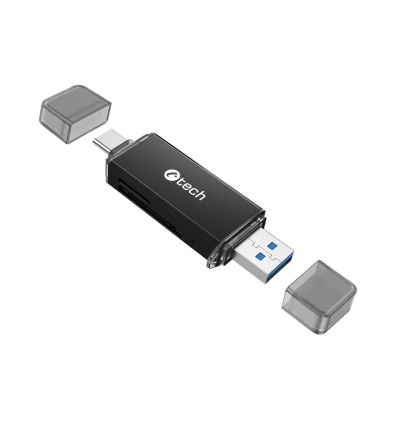 Čtečka karet C-tech UCR-02-AL, USB 3.0 TYPE A/ TYPE C, SD/micro SD