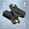 AXAGON CRE-SMP2A, USB-A + USB-C PocketReader 4-slot čtečka Smart card (eObčanka) + SD/microSD/SIM