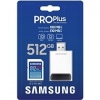 Samsung/SDXC/512GB/180MBps/USB 3.0/USB-A/Class 10/+ Adaptér/Modrá