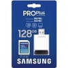 Samsung/SDXC/128GB/180MBps/USB 3.0/USB-A/Class 10/+ Adaptér/Modrá