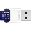 Samsung/micro SDXC/512GB/180MBps/USB 3.0/USB-A/Class 10/+ Adaptér/Modrá