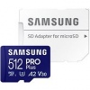 Samsung/micro SDXC/512GB/180MBps/Class 10/+ Adaptér/Modrá