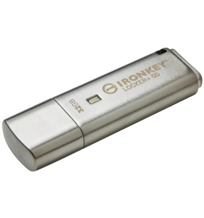 Kingston IronKey Locker+ 50/32GB/145MBps/USB 3.1/USB-A/Stříbrná