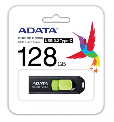 ADATA UC300/128GB/USB 3.2/USB-C/Černá