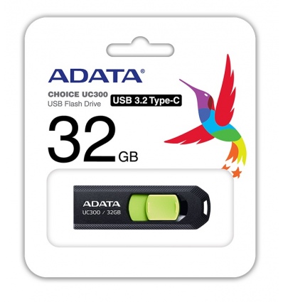 ADATA UC300/32GB/USB 3.2/USB-C/Černá