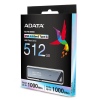 ADATA UE800/512GB/1000MBps/USB 3.2/USB-C/Stříbrná