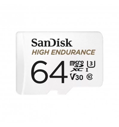 SanDisk High Endurance/micro SDXC/64GB/100MBps/UHS-I U3 / Class 10/+ Adaptér