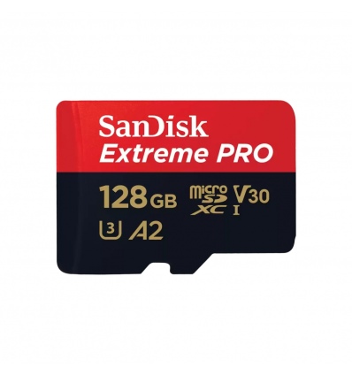 SanDisk Extreme PRO/micro SDXC/128GB/200MBps/UHS-I U3 / Class 10/+ Adaptér