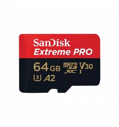 SanDisk Extreme PRO/micro SDXC/64GB/200MBps/UHS-I U3 / Class 10/+ Adaptér